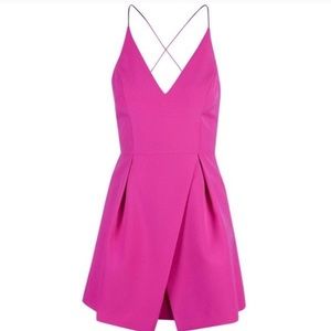 Topshop PINK mini dress w/ cross back!